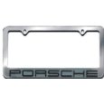 Porche Silver License Plate frame