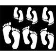 footprints family decal