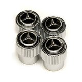 mercedes tire valve cap black